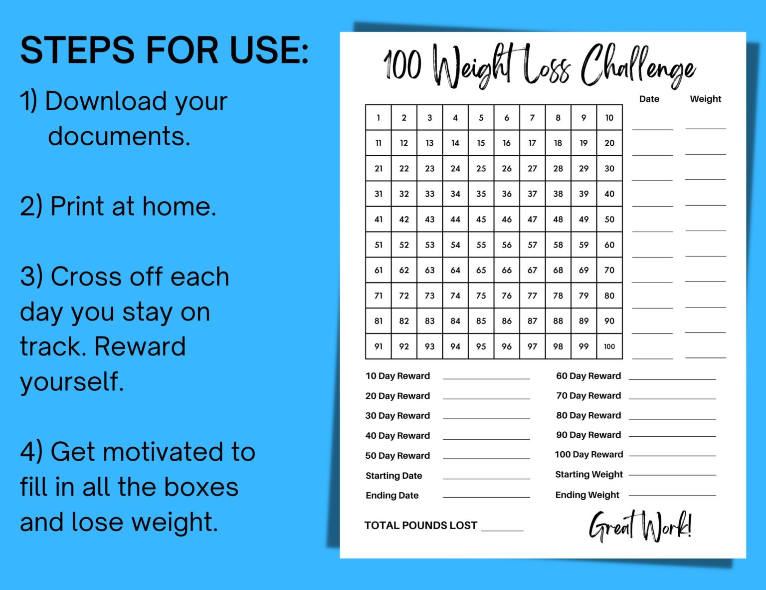 Tracking For Less Weight Loss Tracker - Mess for Less Shop
