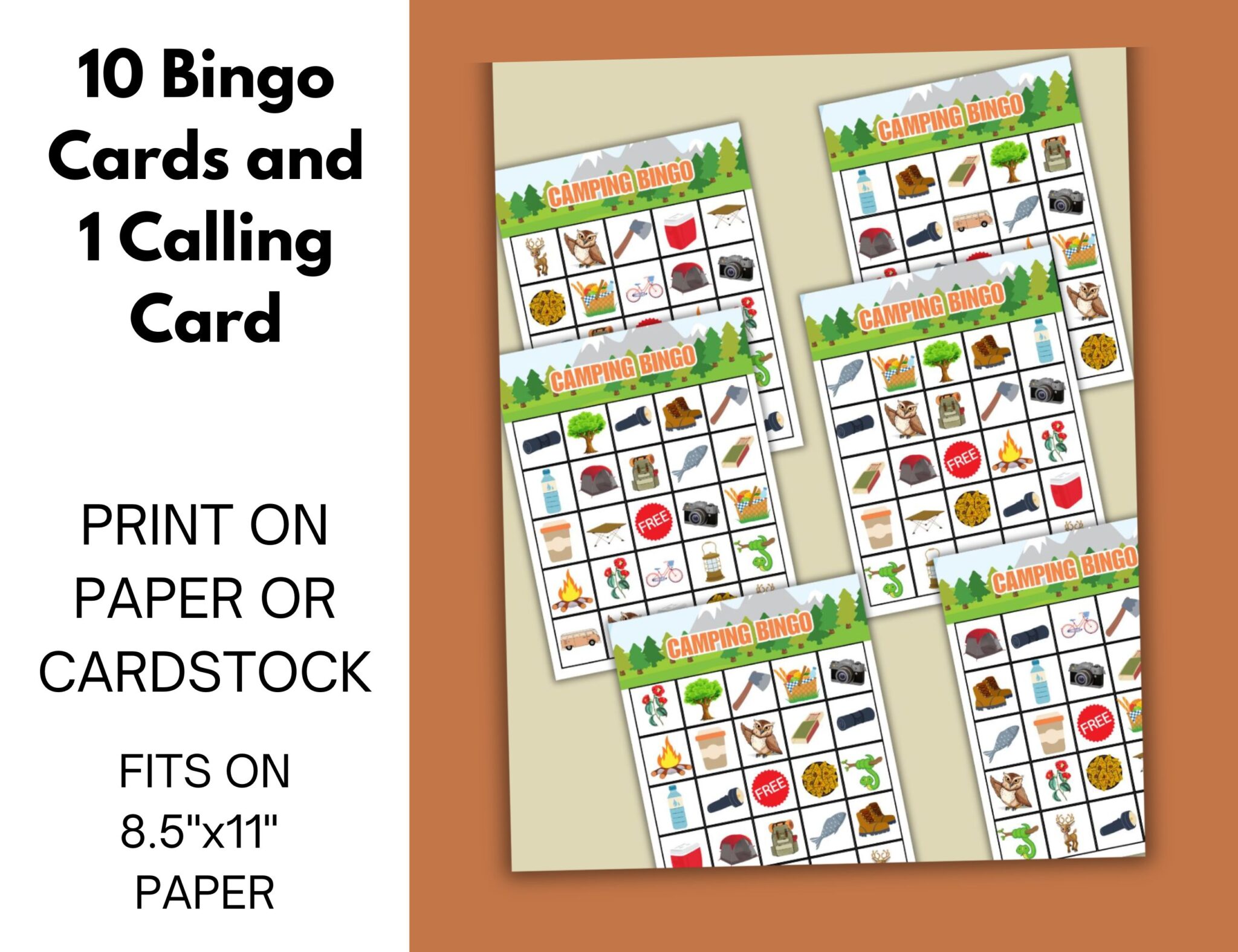 Camping Bingo Printable Game – Fun for Kids and Families! - Mess for ...