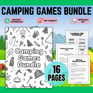 Camping Games Printable Bundle (16 Pages)