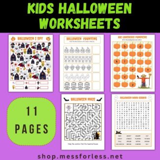 halloween kids worksheets