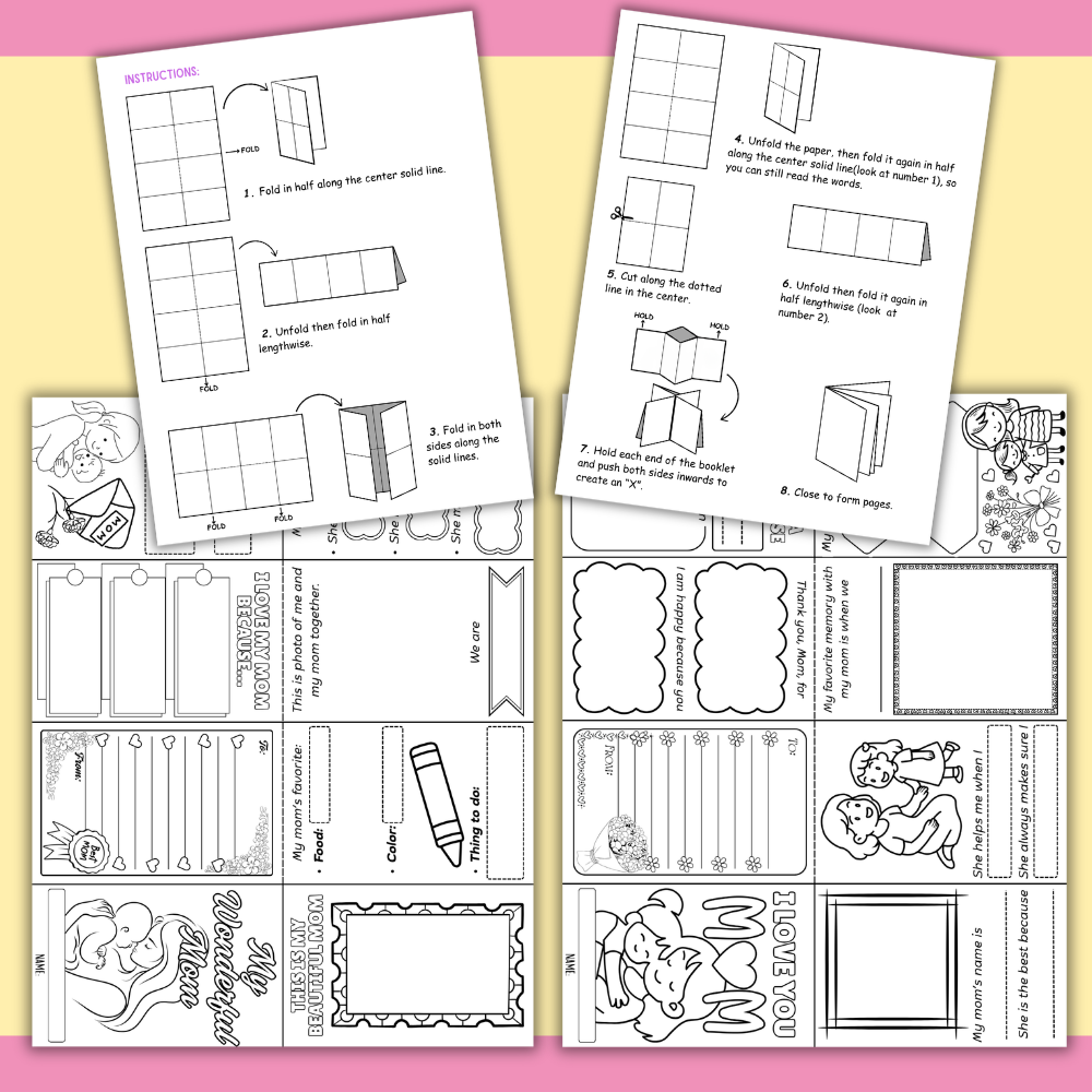 Mini Book for Mother’s Day Printable - Mess for Less Shop